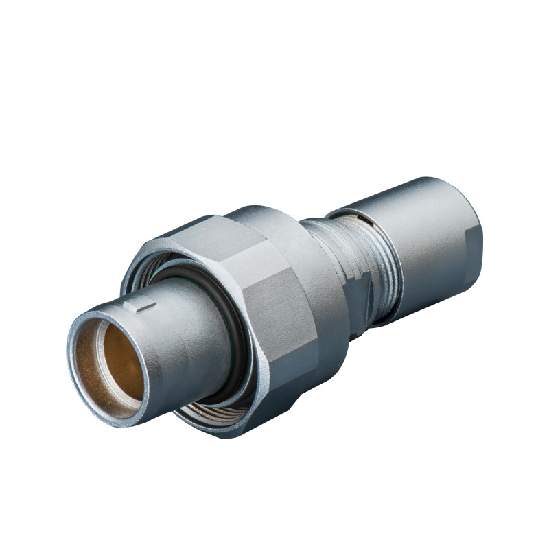 Precision connector TVG.3W Straight plug, key(G), cable collet