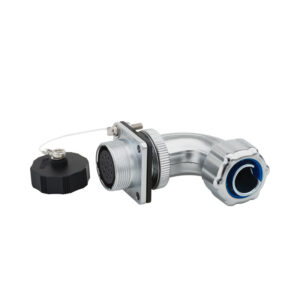 WS series In-line receptacle with angled back shell for metal-hose WS-ZR
