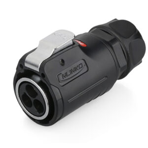 CNLINKO LP-24-3 pin power plastic + metal circular four-hole waterproof aviation plug connector