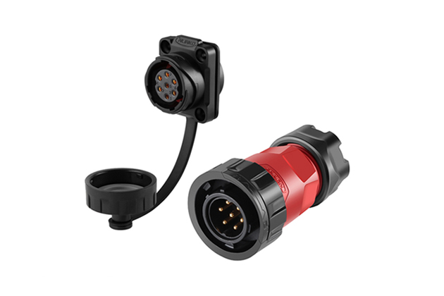 CNLINKO YM-20-7 pin plastic circular four-hole waterproof aviation plug connector