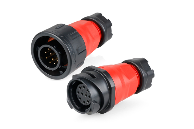 CNLINKO YM-24-10 pin plastic circular single hole waterproof aviation plug connector