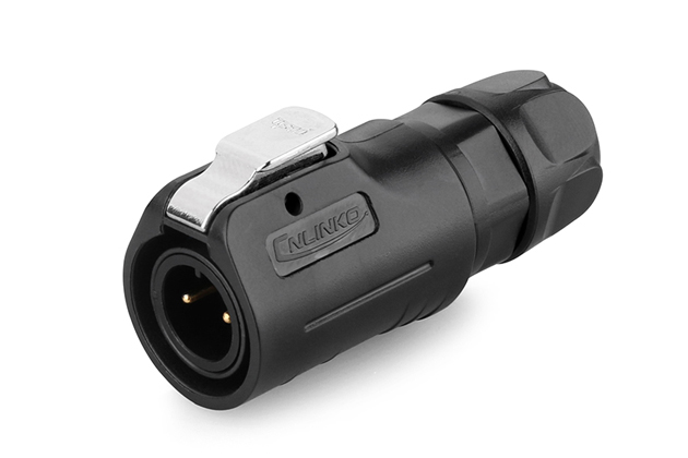 CNLINKO LP-12-2 pin plastic round four-hole waterproof aviation plug connector