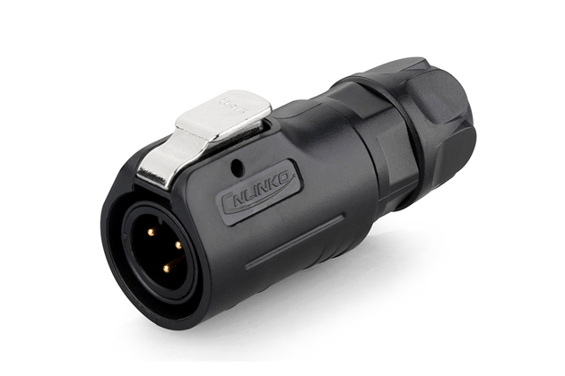 CNLINKO LP-12-3 pin plastic circular single hole waterproof aviation plug connector
