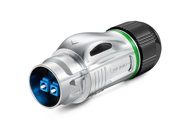 CNLINKO BD-24-Fiber optic metal round four-hole waterproof aviation plug connector