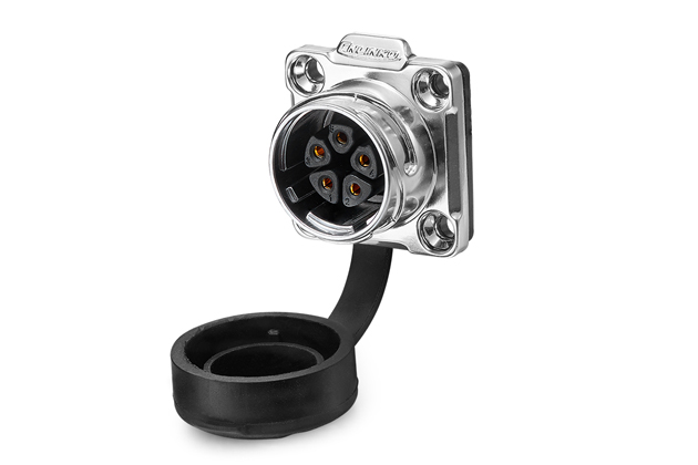 CNLINKO DH-20-5 pin circular four-hole waterproof aviation plug connector with grille - 图片 3