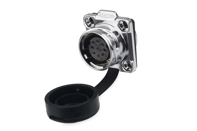 CNLINKO DH-20-9 pin circular four-hole waterproof aviation plug connector with grille - 图片 3
