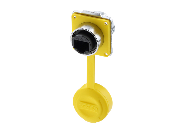 CNLINKO DH-24-RJ45 circular four-hole waterproof aviation plug connector with grille - 图片 3