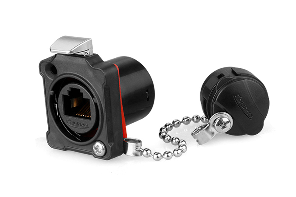 CNLINKO D-24-RJ45 plastic round four-hole waterproof aviation plug connector - 图片 3