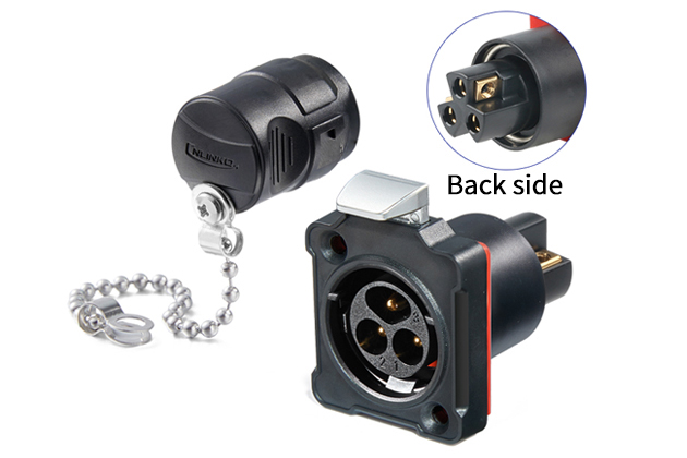 CNLINKO BD-24-3 pin plastic round four-hole waterproof aviation plug connector - 图片 6