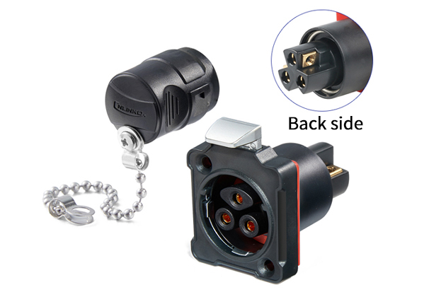 CNLINKO BD-24-3 pin plastic round four-hole waterproof aviation plug connector - 图片 7